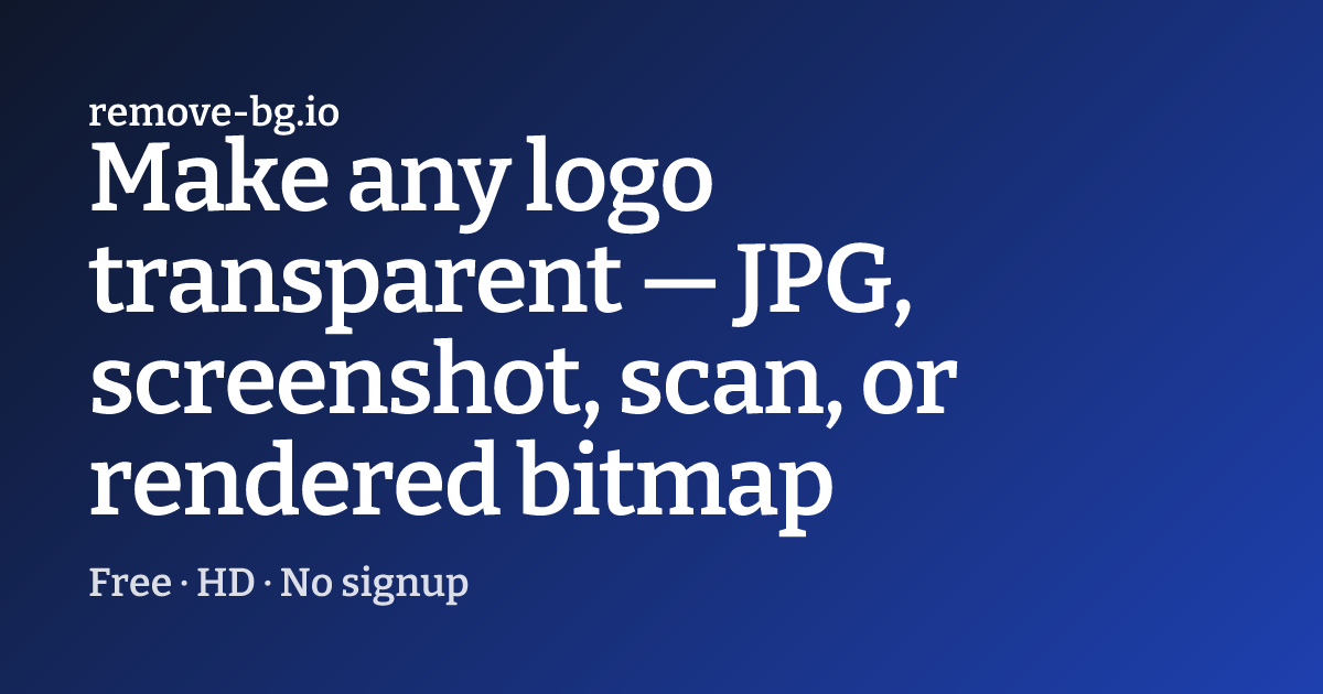 Logo Background Remover — Free Transparent Logo PNG Maker