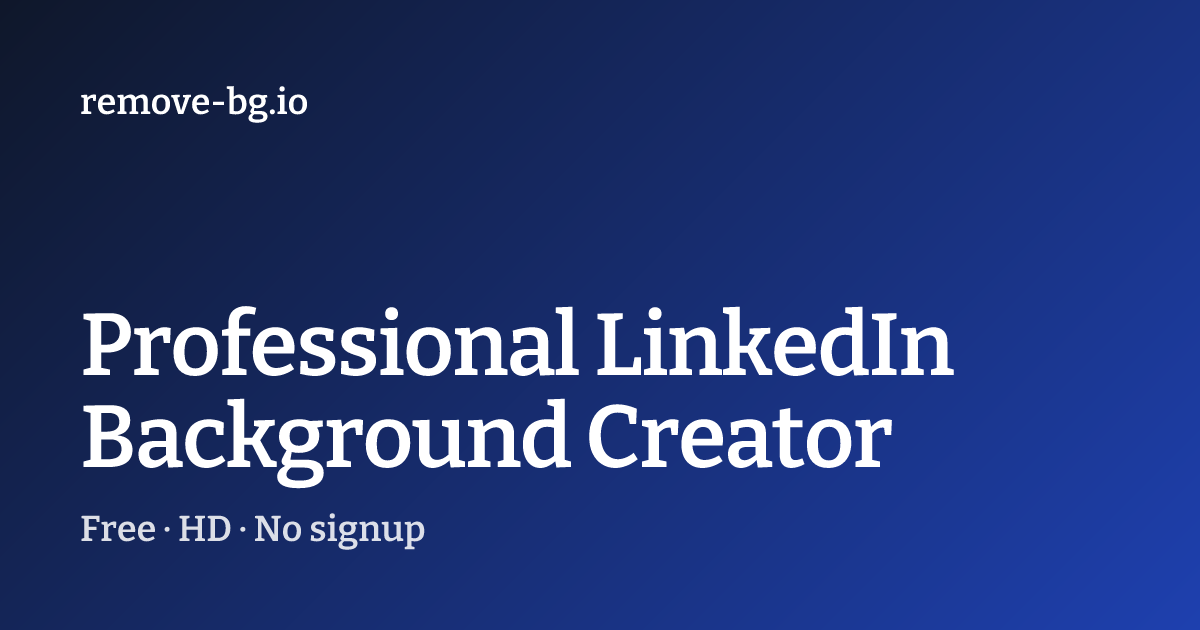 LinkedIn Background